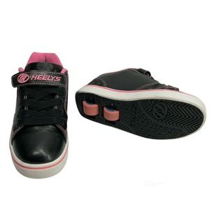 Heelys Vopel X2 Black/Pink Youth Heely Shoes Size 1 (Youth) Good Condition